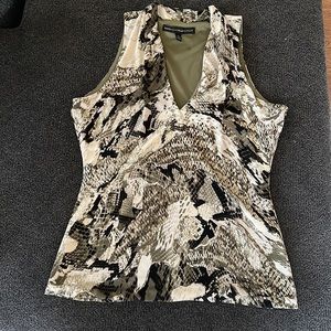 White House Black Market Print sleeveless top